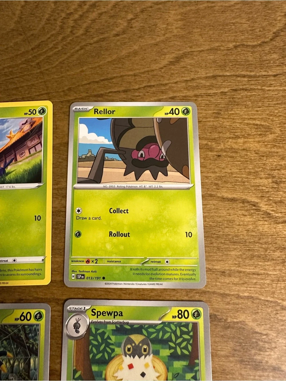 Lot of 4 Bug Pokemon Cards NM